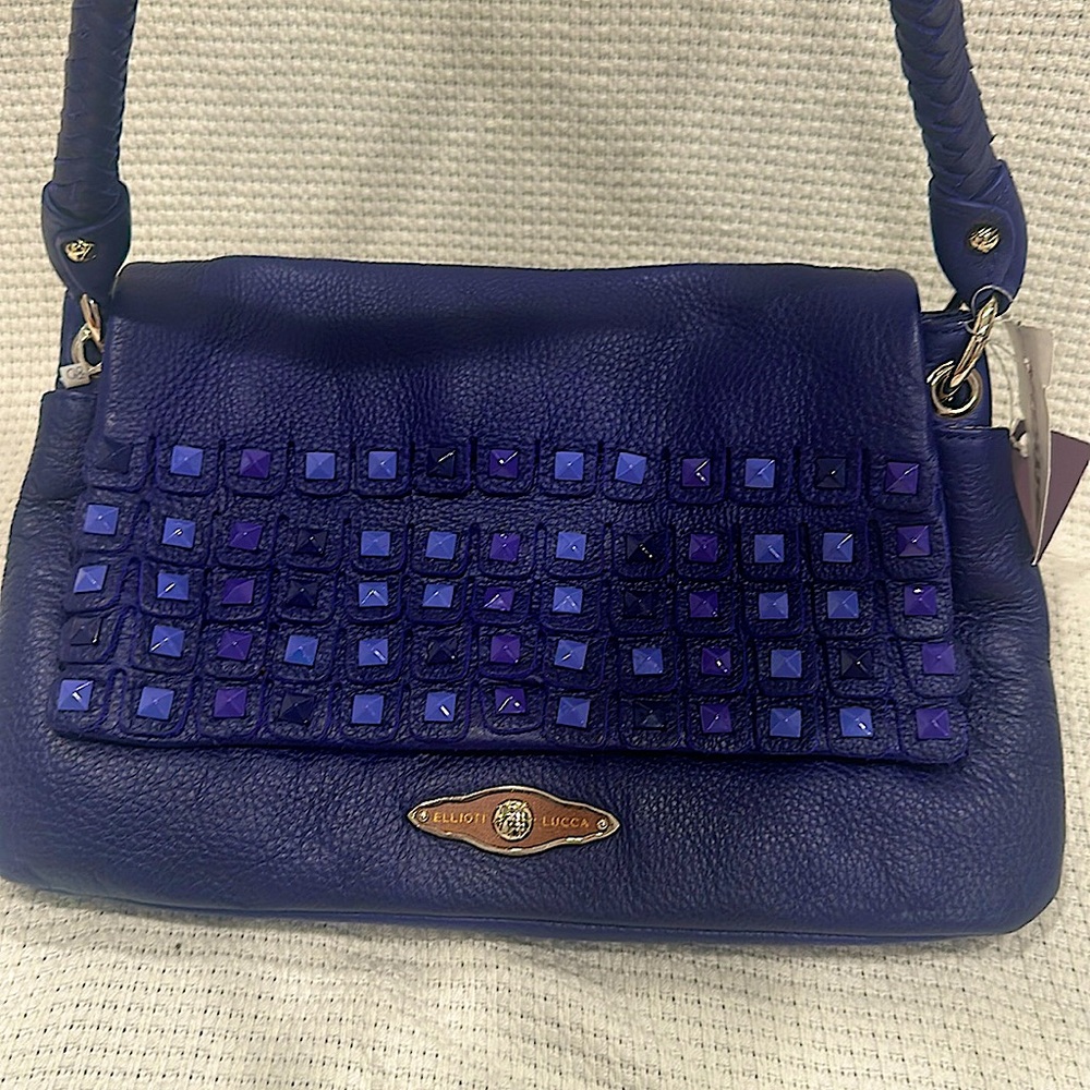 Authentic Leather Elliott Lucca Purple bag NWT